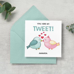 Du är så tweet Valentines day Julkort