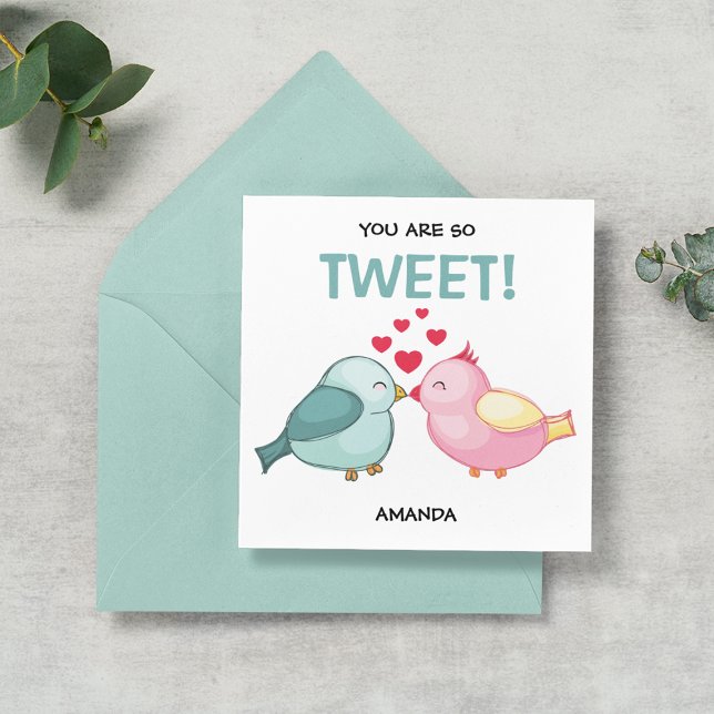 Du är så tweet Valentines day Julkort (Skapare uppladdad)
