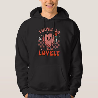 Du är så underbar Groovy Retro Alla hjärtans dag R Hoodie