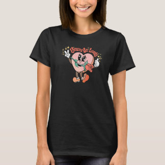 Du är så underbar hjärtans ros groovy glad valenti t shirt