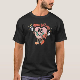 Du är så underbar hjärtans ros groovy glad valenti t shirt