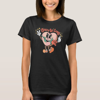 Du är så underbar hjärtans ros groovy glad valenti t shirt