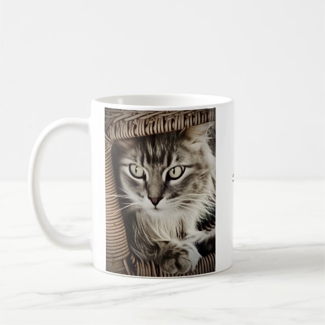 Du är så vacker! Katt kaffemugg (Vänster)