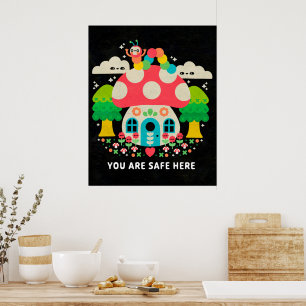 du är säker här - poster utskrift