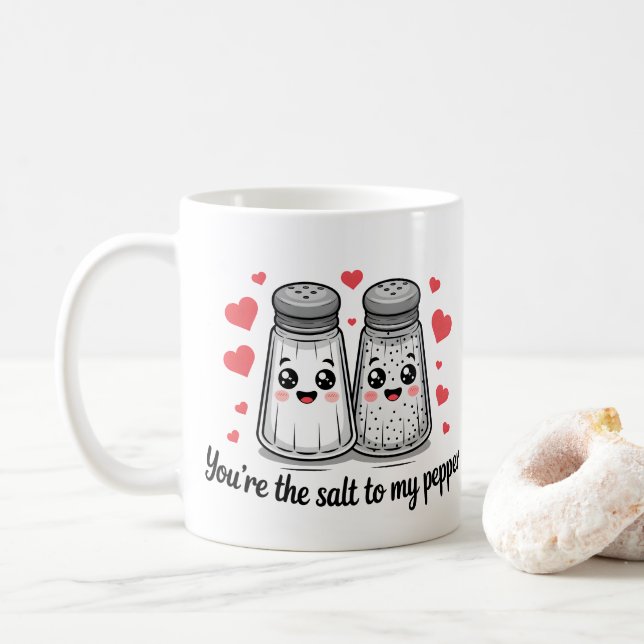 Du är saltet till min peppar kaffemugg (Med munk)