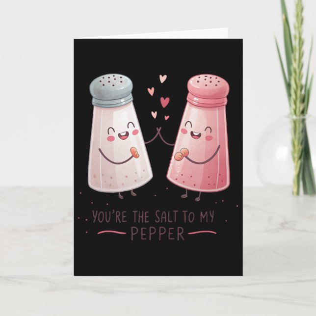 Du är saltet till min peppar valentinparmat kort (Framsida)