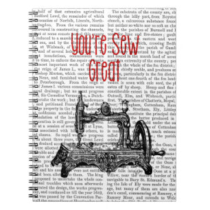 Du är Sew Underbar Illustration Anteckningsbok