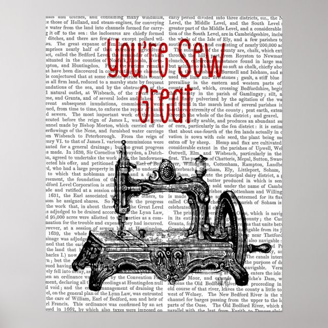 Du är Sew Underbar Illustration Poster (Framsidan)
