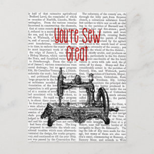 Du är Sew Underbar Illustration Vykort