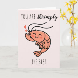 Du är Shrimply Bäst Söta Barns Alla Hjärtans Dag Kort