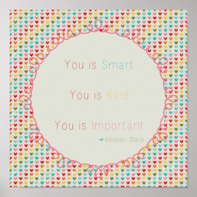 Du är smart, du i Kind, du är viktig Poster (Framsidan)