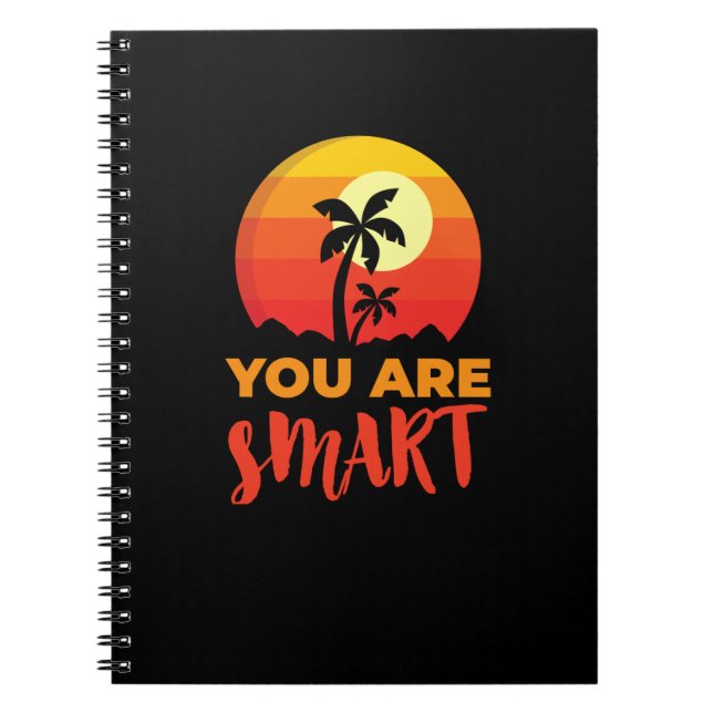 Du Är Smart Positiv Affirmation Inspirerande Anteckningsbok (Framsidan)