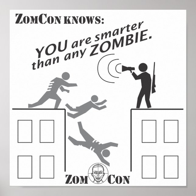 Du är smartare än någon Zombie! Poster (Framsidan)
