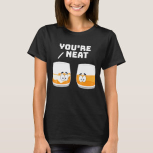 Du är snygg whisky skotsk pun whisky drickande t shirt