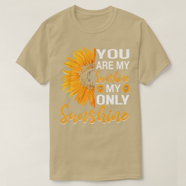 Du är solsken min enda solsken Solros Premiu T Shirt (Design framsida)