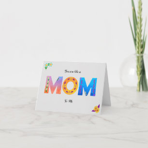 Du är som en MAMMA för mig - Grattis på födelsedag Kort