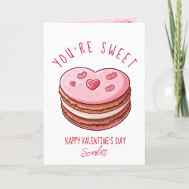 Du är sötad Glad Alla hjärtans dag Macaron Cookies Helgkort