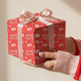 Du är sötad Glad Alla hjärtans dag Macaron Cookies Presentpapper