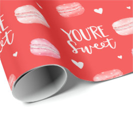 Du är sötad Glad Alla hjärtans dag Macaron Cookies Presentpapper