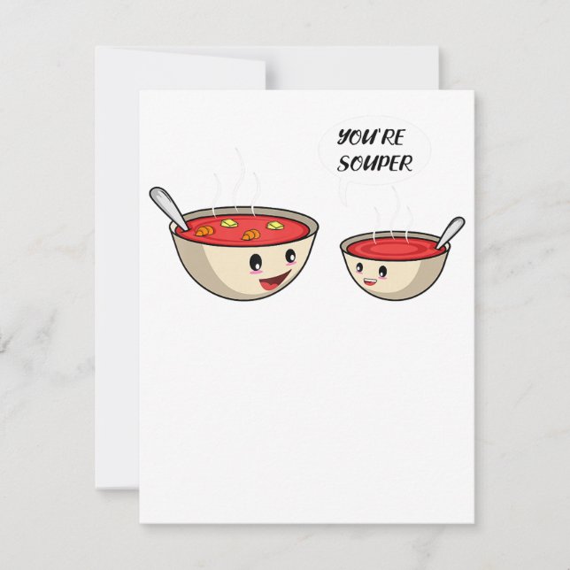 Du är Souper Cook och Soppa Älskare Inbjudningar (Framsida)