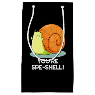 Du är Spe-shell Rolig Snigel Puns Mörk BG