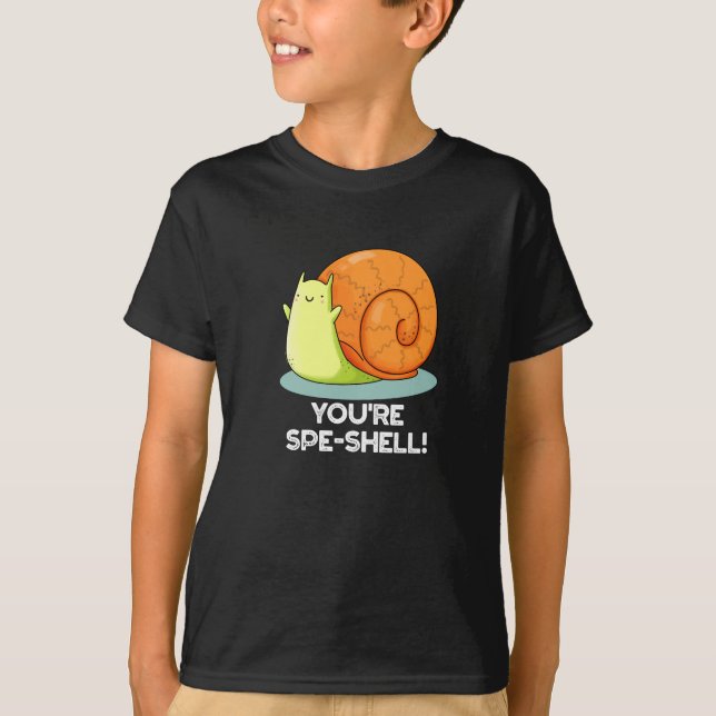 Du är Spe-snäcka Funny Snigel Pun Mörk BG T Shirt (Framsida)
