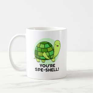Du är Spe-snäcka Funny Tortoise Pun Kaffemugg