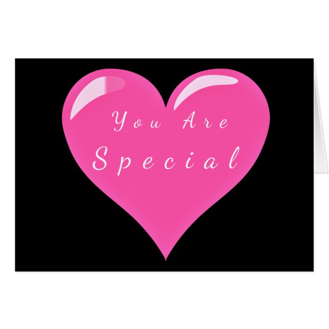 Du är Speciell Card Heart - Kärlek Hälsningskort (Framsidan Horizontal)