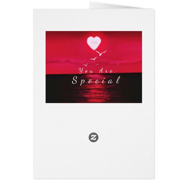 Du är Speciell Card Solset Kärlek - lägg till text Hälsningskort (Baksidan)