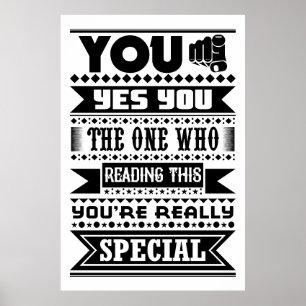 Du är speciell (det Motivational citationstecknet) Poster
