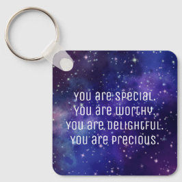 "Du är Speciell" nyckelkedja för positiva bekräfte Nyckelring