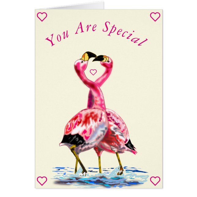 Du är Speciellt kort par Rosa Flamingos (Framsidan)
