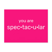 Du är spektakulär shock rosa fuchsia minimalist