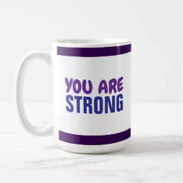 Du är Stark Lila Blue Persist Promoagment Kaffemugg