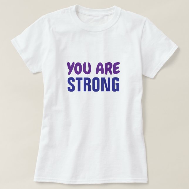 Du är Stark Lila Blue Persist Promoagment T Shirt (Design framsida)