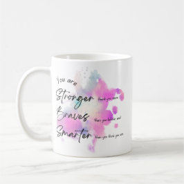 du är stark modig och smart kaffemugg