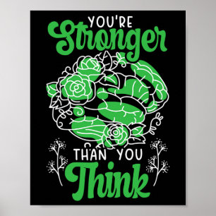 Du är starkare än du Tänka Mental Health Medveten Poster