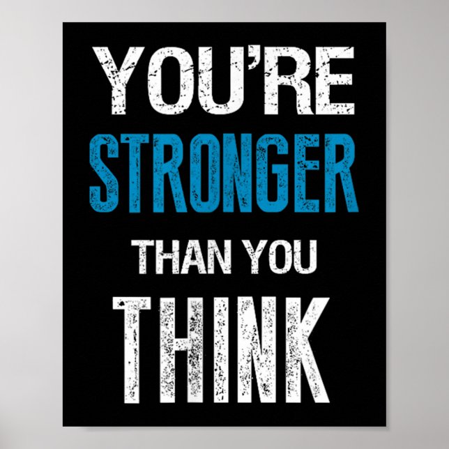 Du är starkare än du tror Motiverande  Poster (Framsidan)