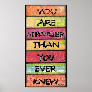 Du är starkare - Motiv inspirationskonst Poster
