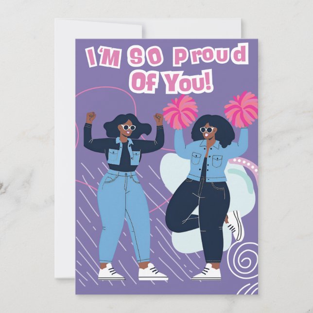 Du är stolt över dig inbjudningar (Framsida)