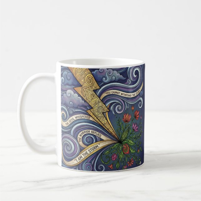 Du Är Stormen Personlig Kaffe Mugg (Vänster)