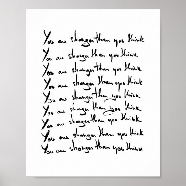 Du är STRONGER än du tänka! Poster (Framsidan)