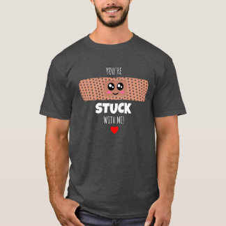 Du är stucken med mig - Cute Bandage pun T Shirt