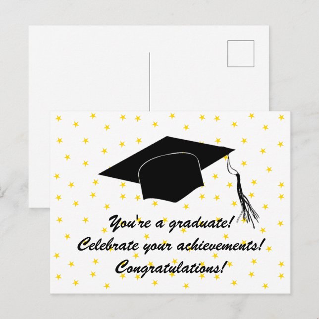 Du är student! Gratulerar till era prestationer! Vykort (Fram/baksida)