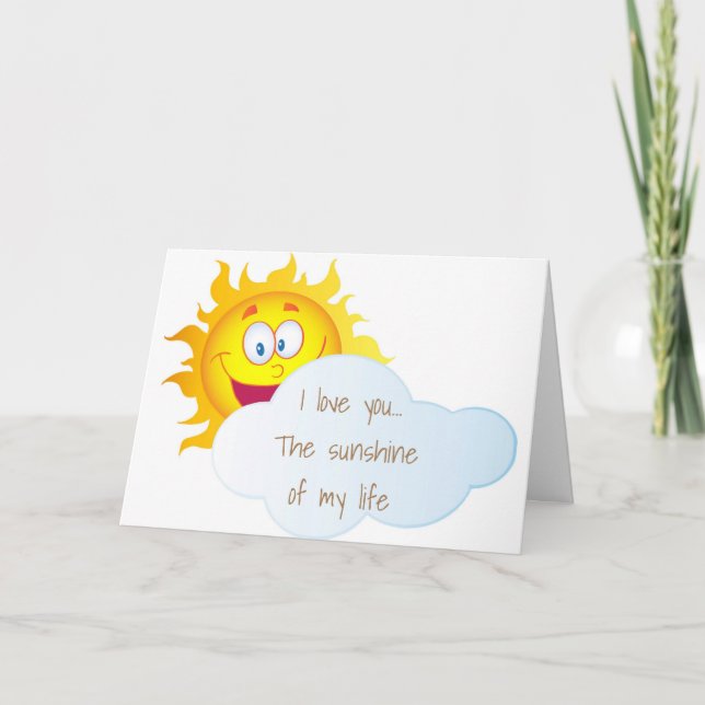 DU ÄR *SUNSHINE OF MY LIFE* BIRTHDAY CARD KORT (Framsida)