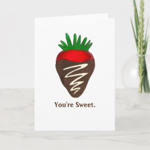 Du är Sweet Chocolate Strawberry Valentine Day Helgkort