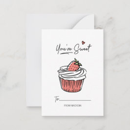 Du är Sweet Cupkaka Classroom Valentine Card 100p Anteckningskort