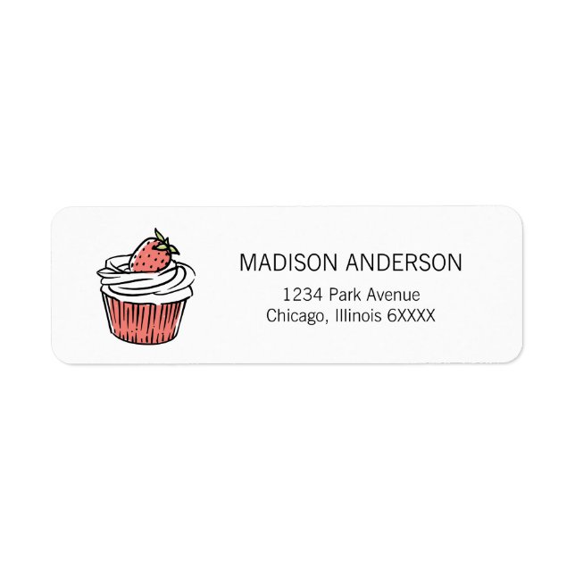 Du är Sweet Cupkaka Valentine-Adressetiketter Returadress Etikett (Framsidan)