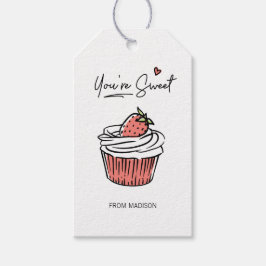 Du är Sweet Cupkaka Valentine Gift-Märkre Presentetikett