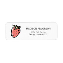 Du är Sweet Strawberry Valentine-Adressetiketter